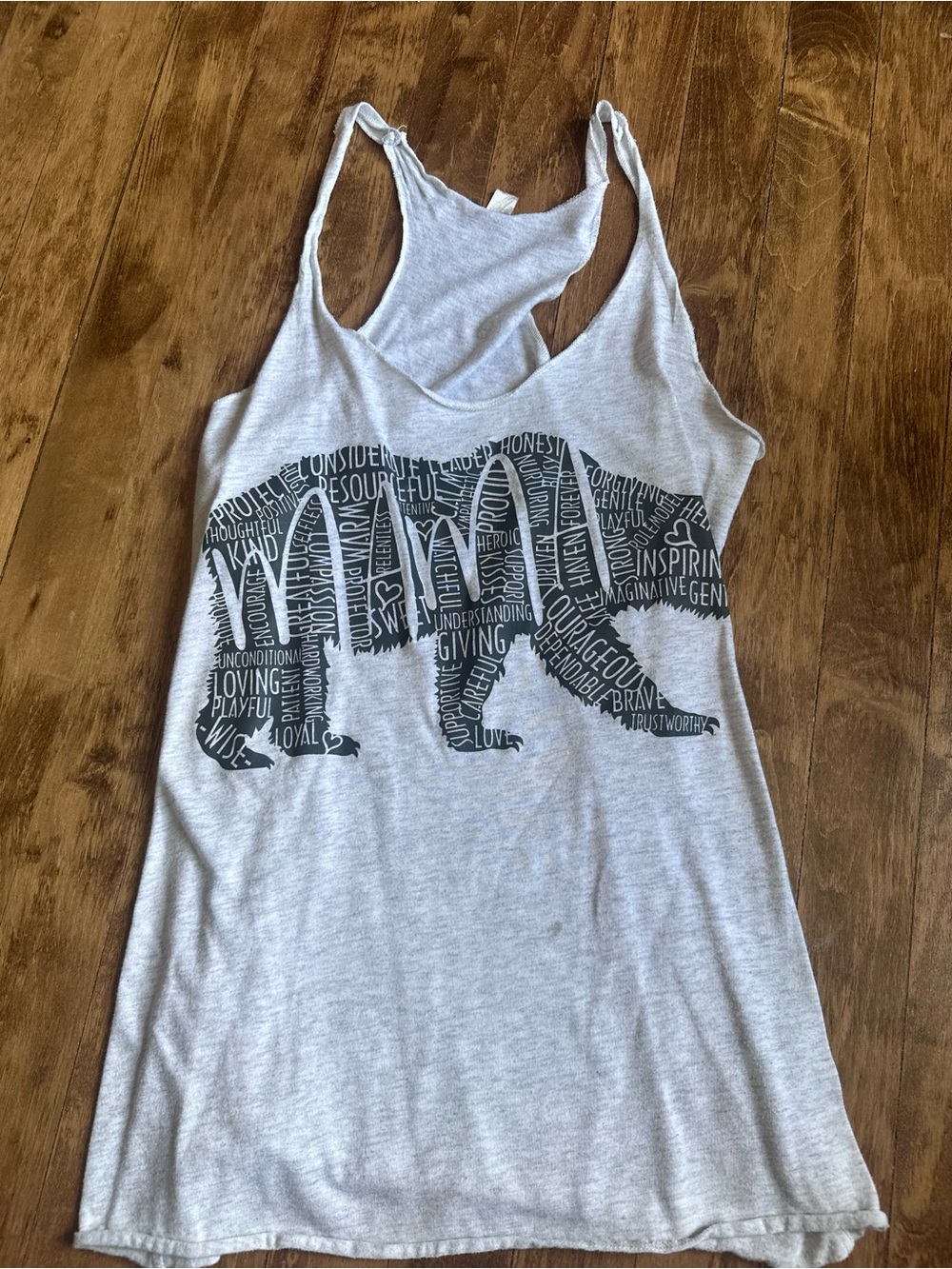 Gray Bear Graphic Racerback Tank